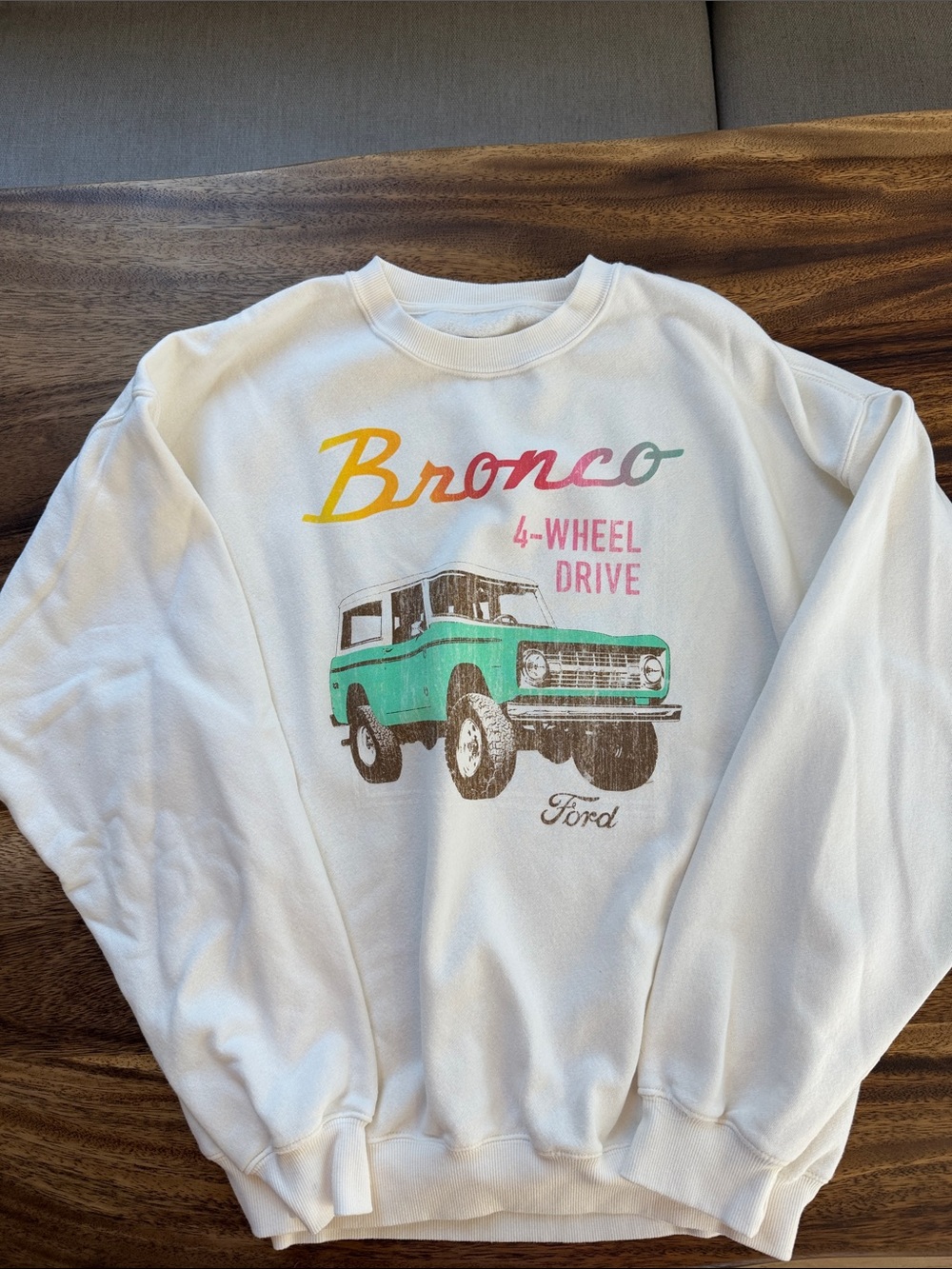 Ford White Bronco Sweatshirt